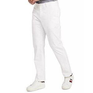 Tommy Hilfiger Men's Th Flex Stretch Custom-Fit Chino Pants White 56x30 NWT